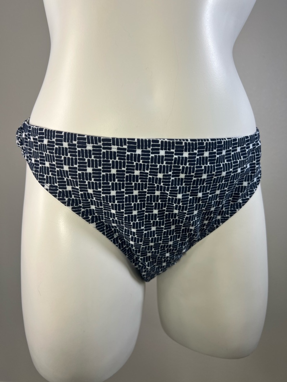 GapBody Navy Geo-Print Rouched Bikini Bottom XL - Picture 1 of 9
